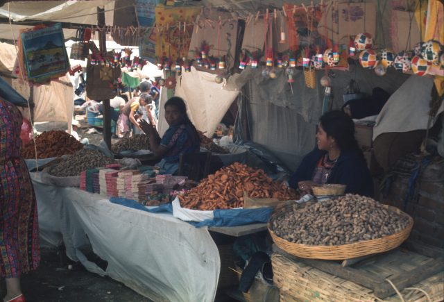 Marketplace in Patzicía, Guatemala, in 1975
